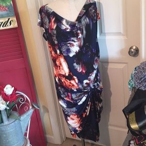 Robert Rodriguez floral sheath with pick up size L